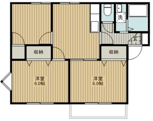 ベルビュー上安松Aの物件間取画像